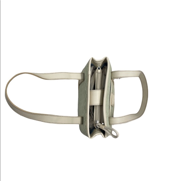 Liz Claiborne 397 Pistachio hand bag cream and light green coloured purse - Picture 4 of 12